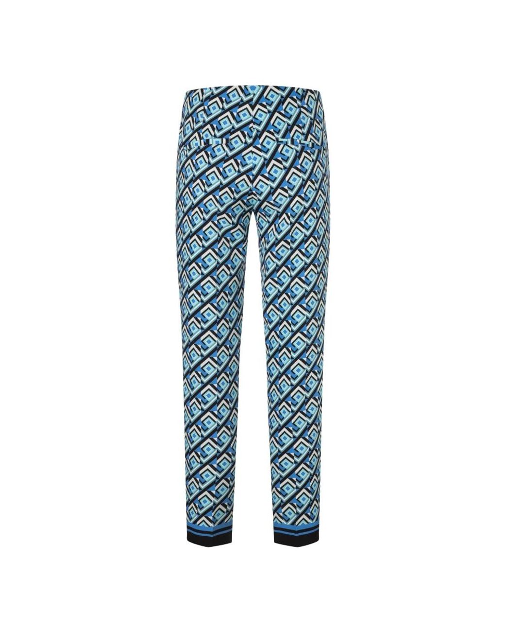 Cambio Blue Slim-Fit Trousers