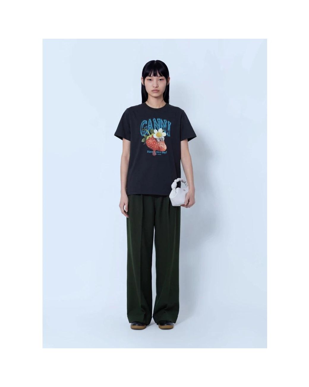 Ganni Black Wide Trousers
