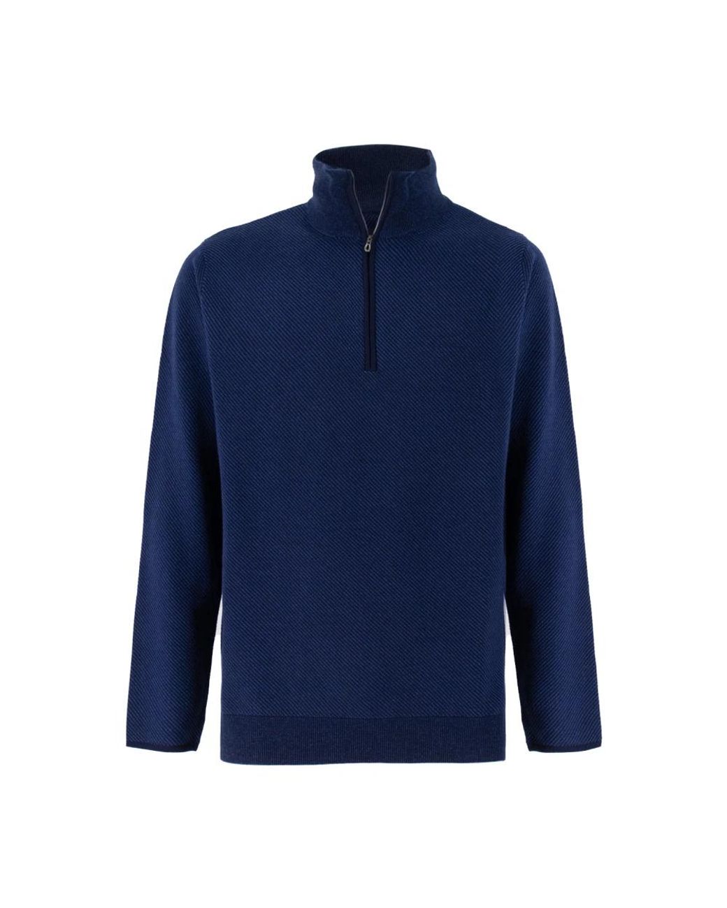 Sease Blue Round-Neck Knitwear for men
