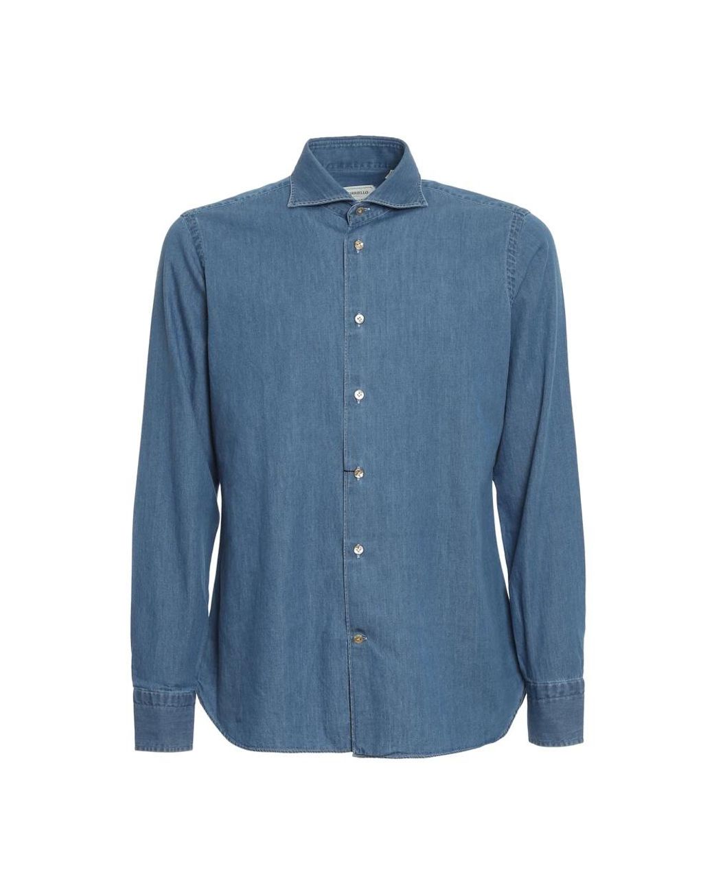 Borriello Blue Denim Shirts for men