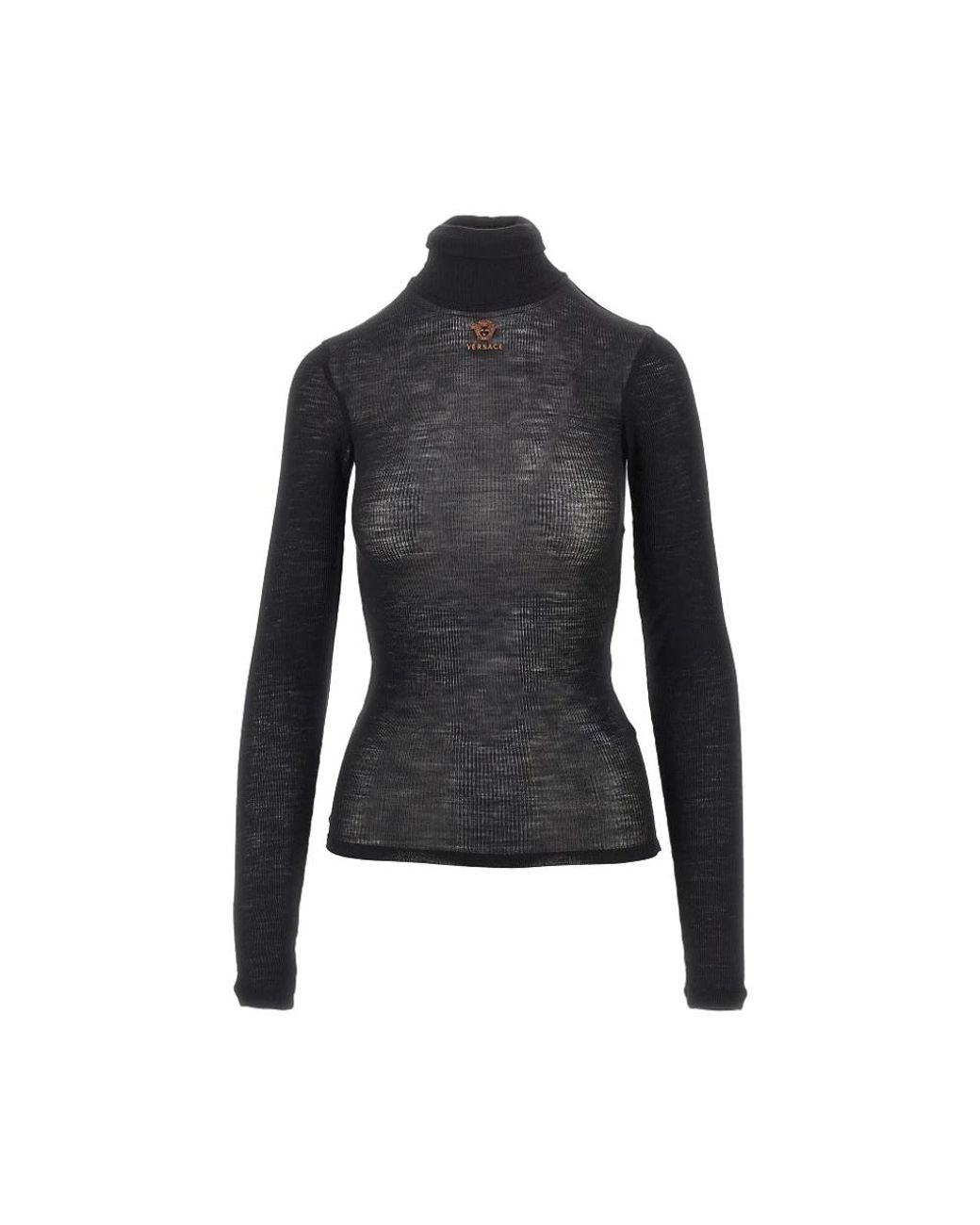 Turtlenecks Versace de color Black