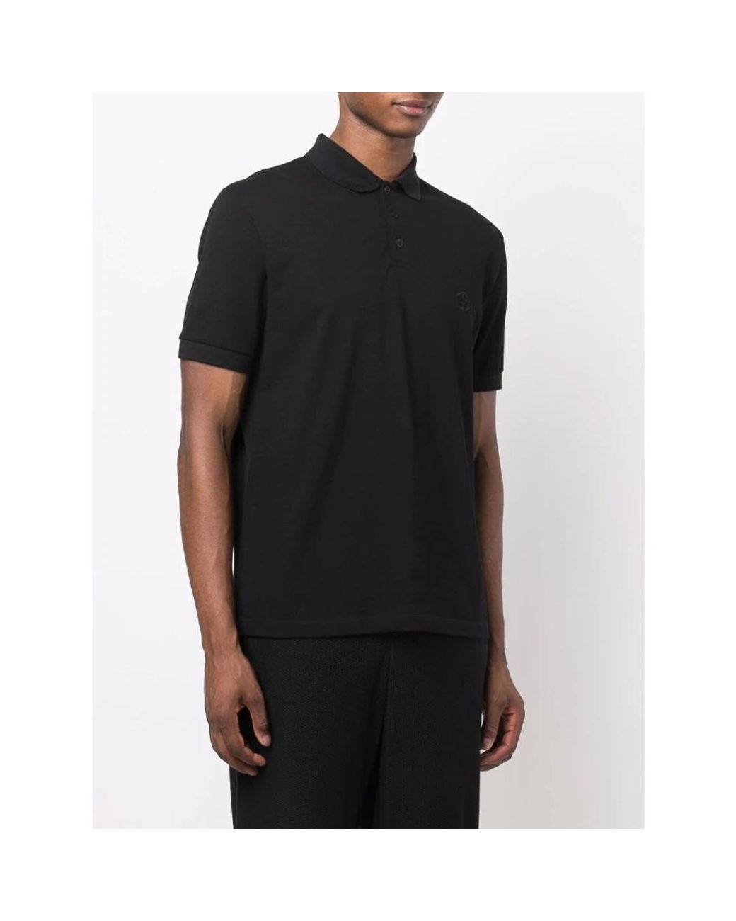Giorgio Armani Black Polo Shirts for men