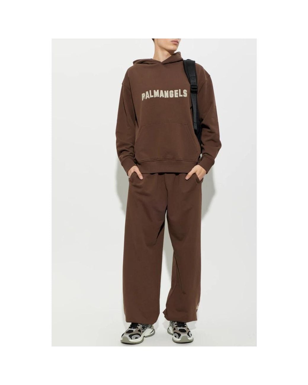 Palm Angels Brown Hoodies for men
