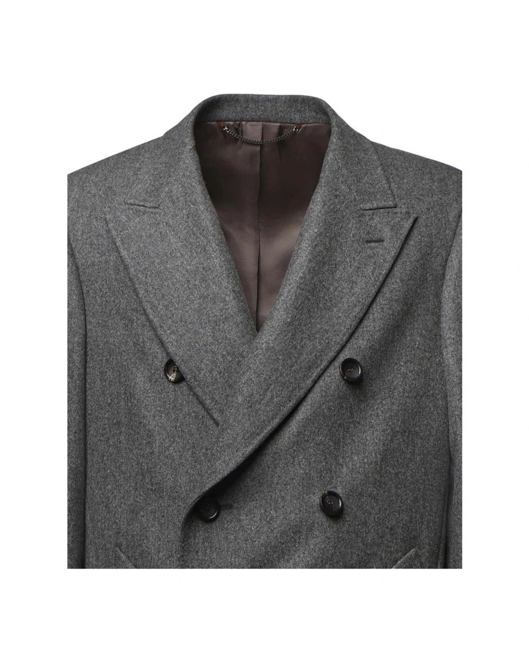 Canali Gray Double-Breasted Coats for men