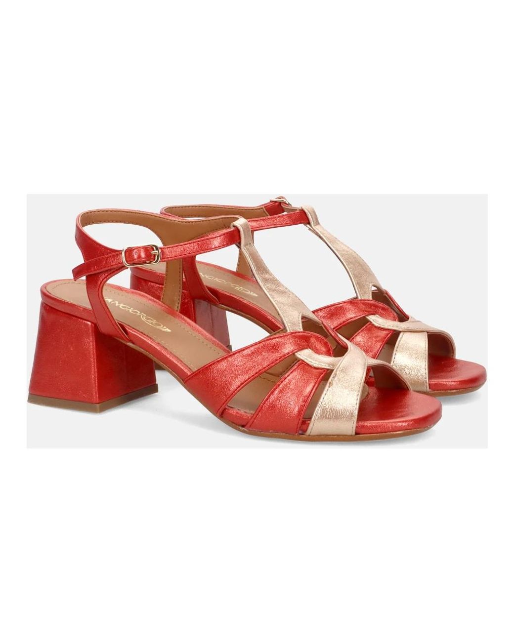 Sangiorgio Red High Heel Sandals