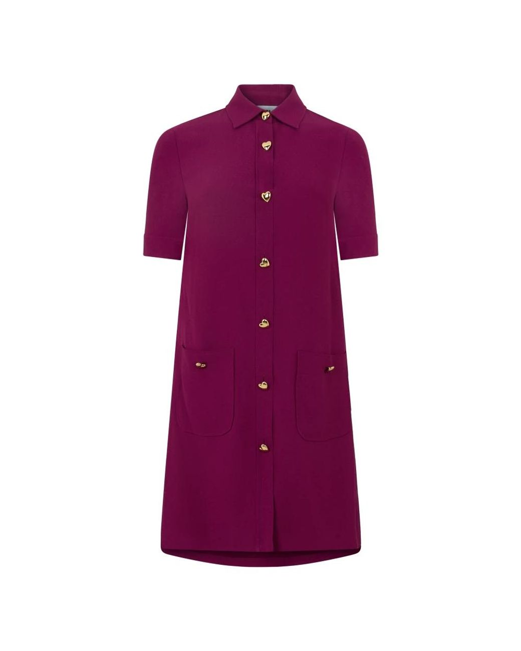 Moschino Purple Shirt Dresses