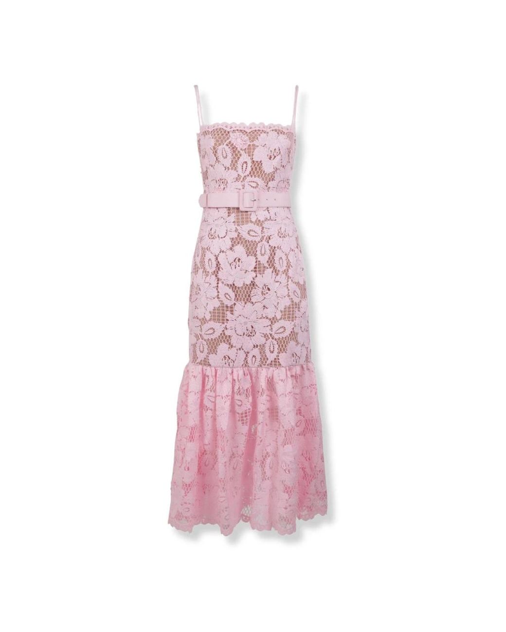 Midi Dresses Self-Portrait de color Pink