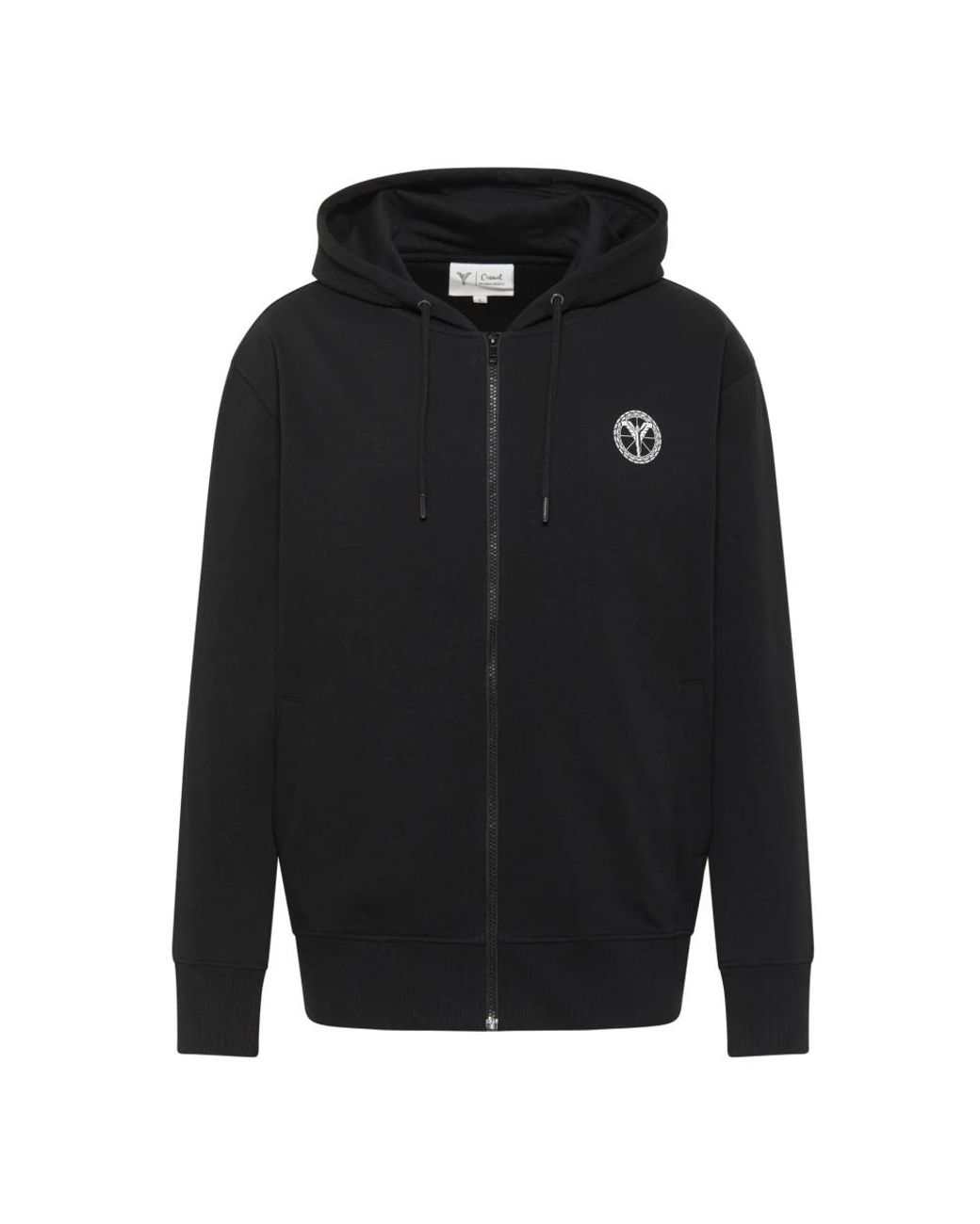 carlo colucci Hoodies & Sweatvesten ,Zwart ,Casual Sweatjack in het Black voor heren