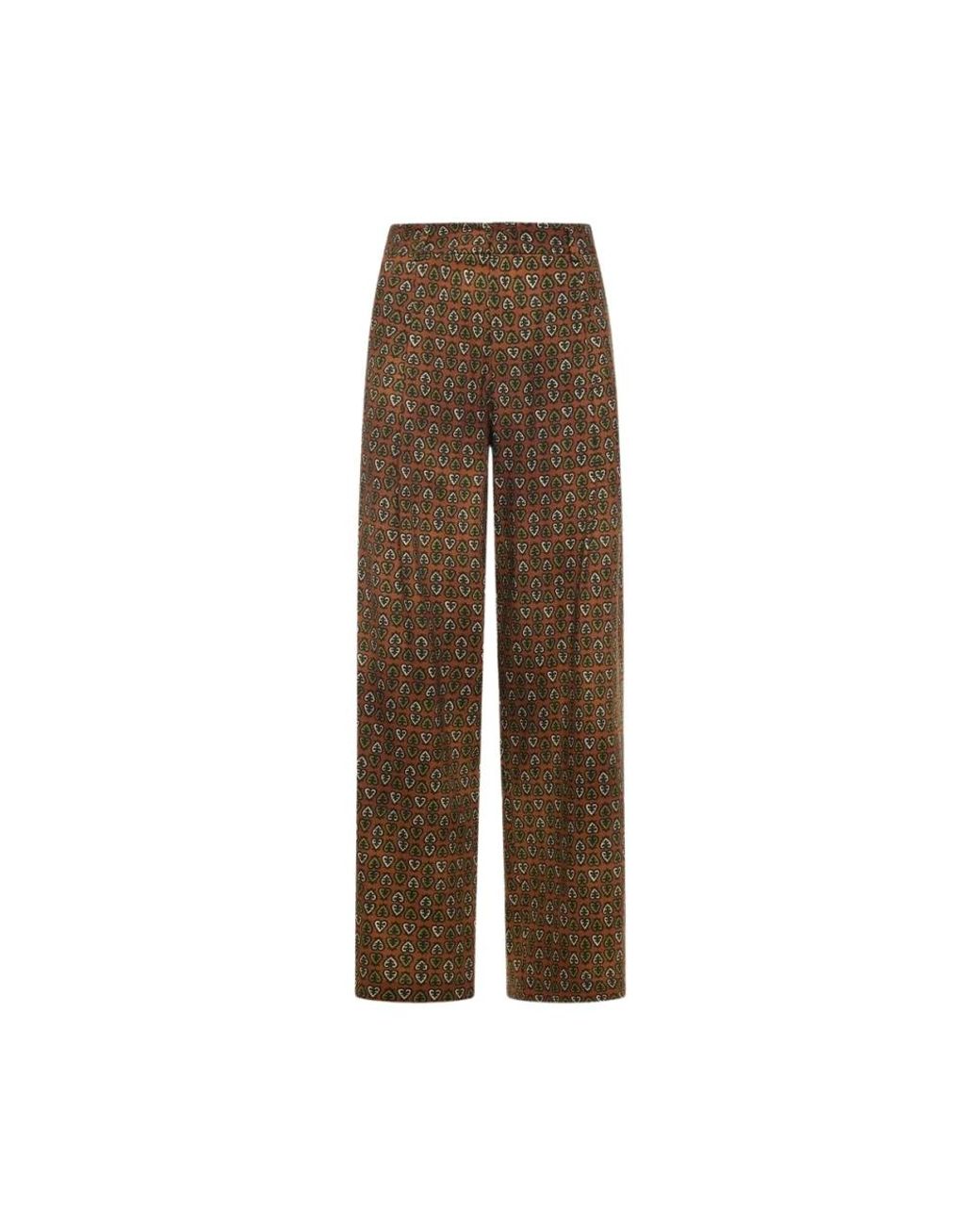 Pierre Louis Mascia Brown Wide Trousers