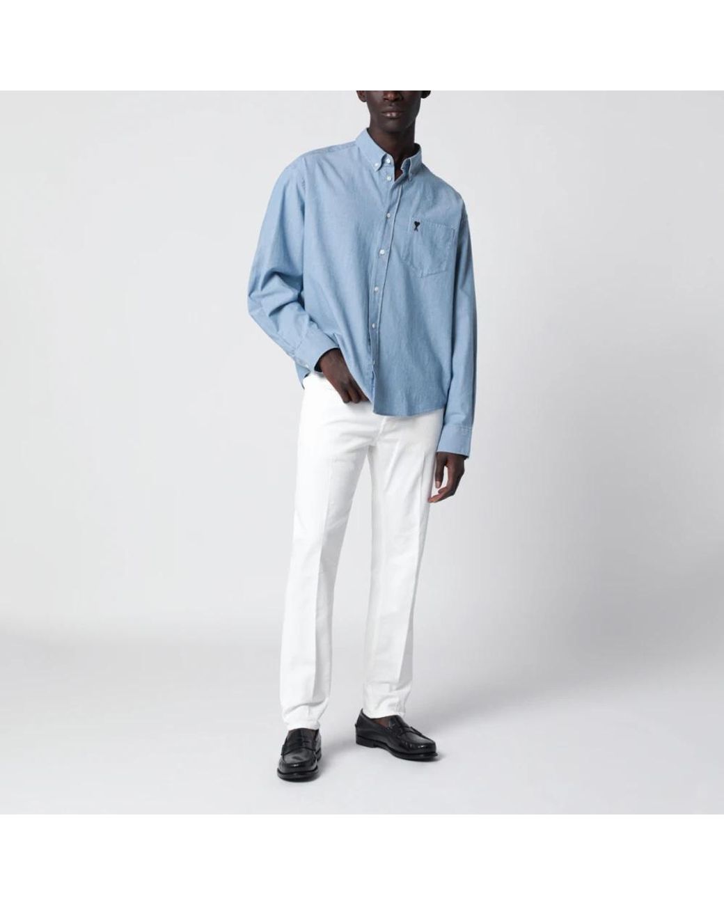 PT Torino White Straight Jeans for men