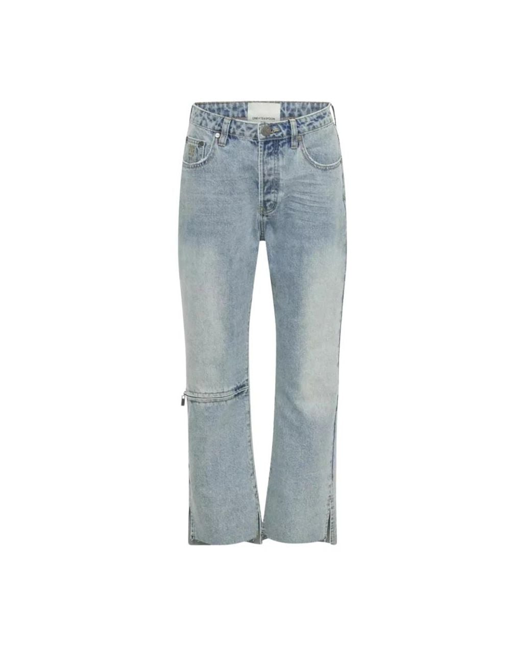 One Teaspoon Blue Cropped Jeans