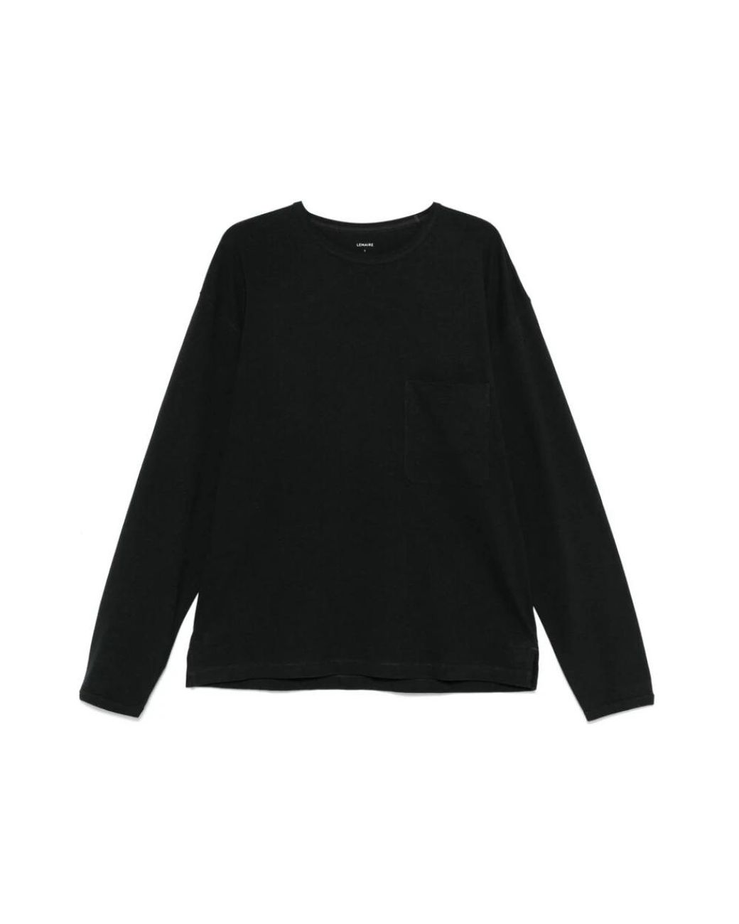 Lemaire Black Long Sleeve T-Shirts for men