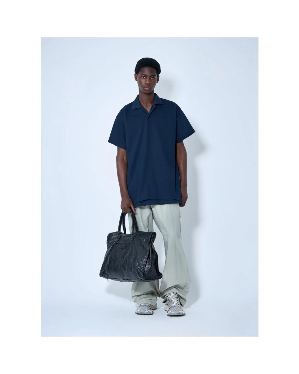 Balenciaga Blue Polo Shirts for men