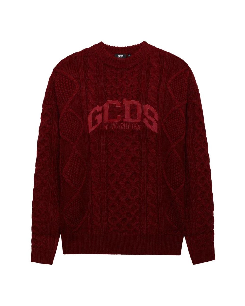 Gcds Red Round-Neck Knitwear