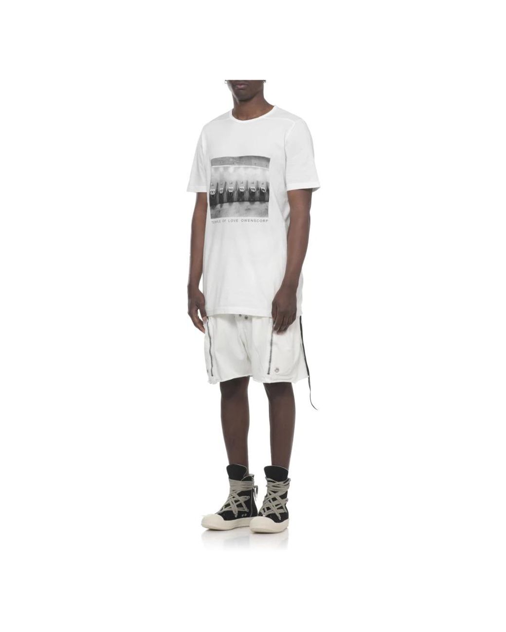 Rick Owens White T-Shirts for men