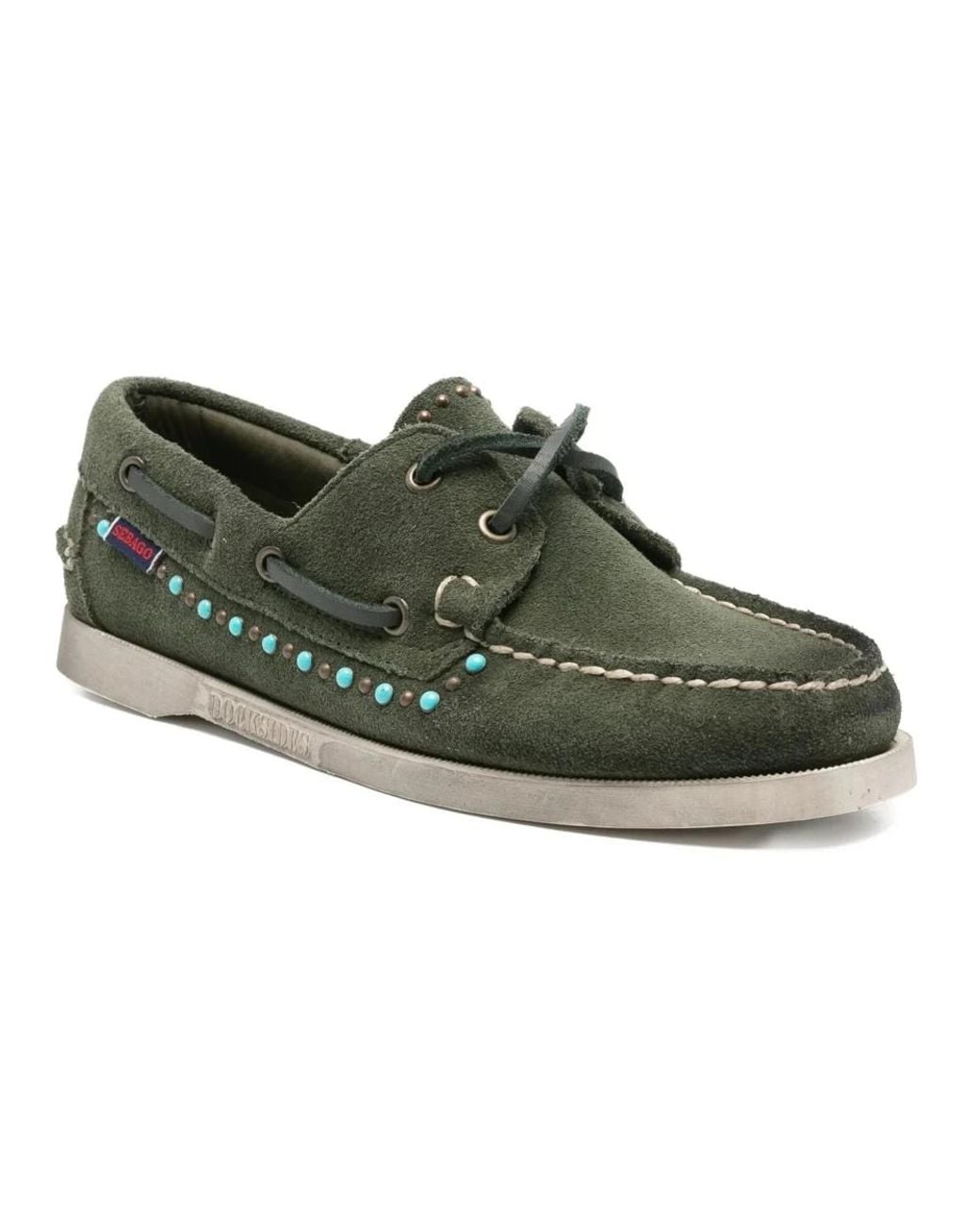 Sebago Green Boat Shoes