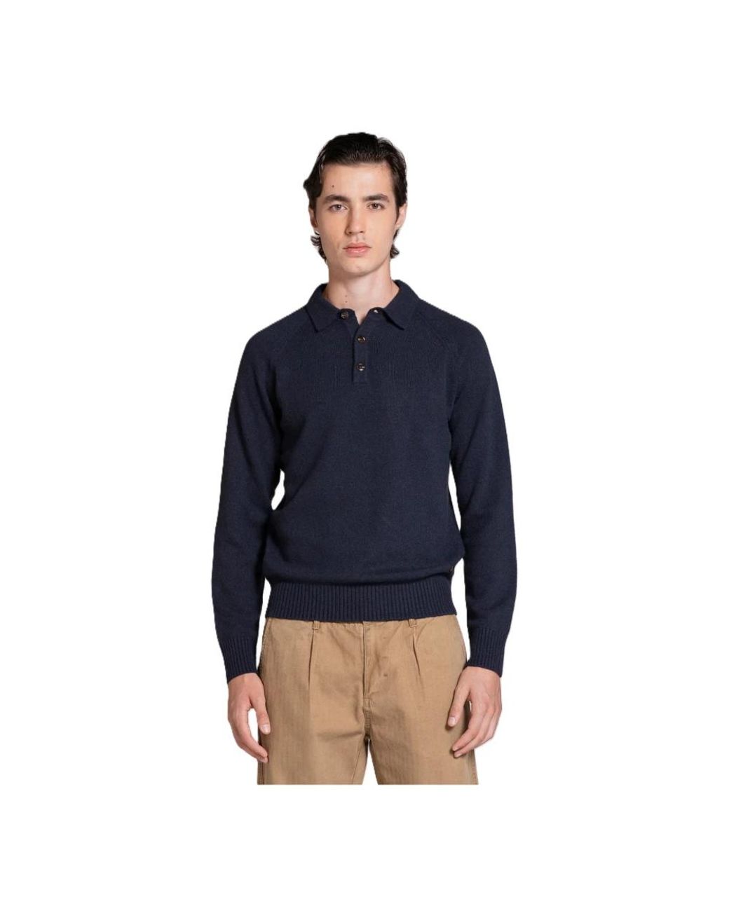 Impure Colin Polo Sweater in het Blue voor heren