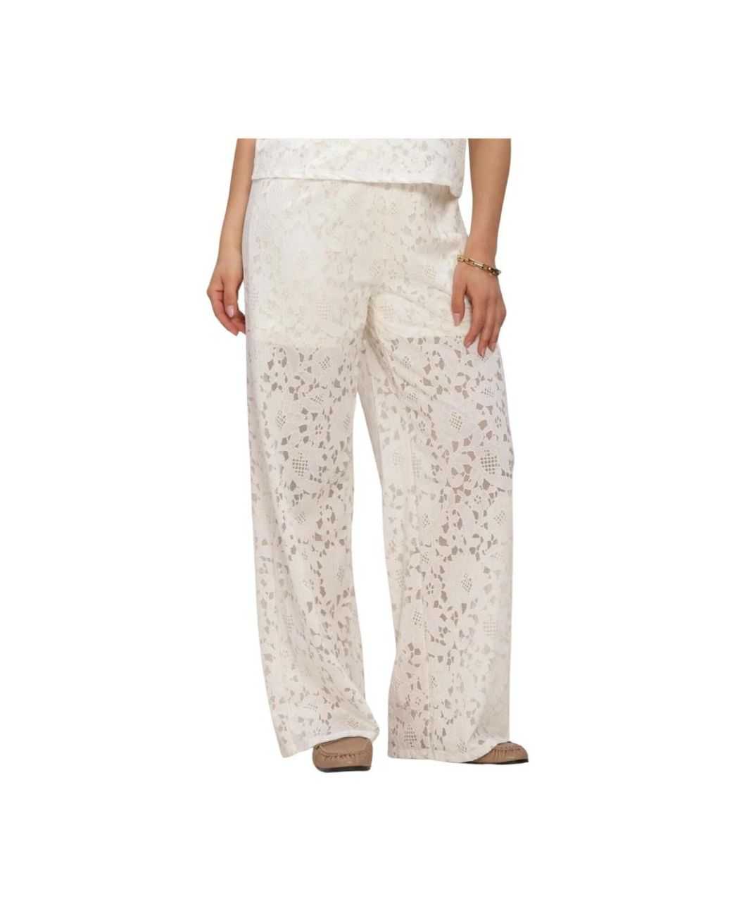 Object Objbianca Mw Wide Pant in het Gray