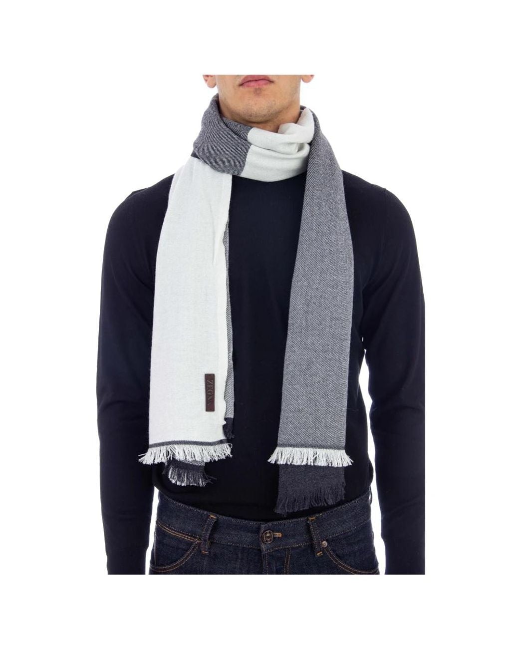 Zegna Gray Winter Scarves for men
