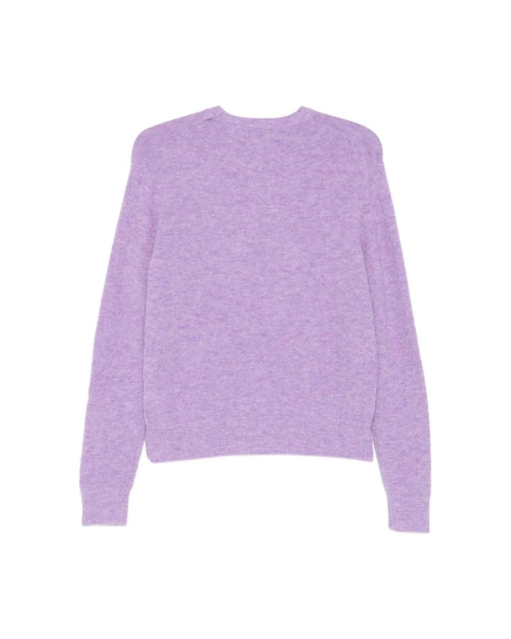 Mc2 Saint Barth Purple Round-Neck Knitwear