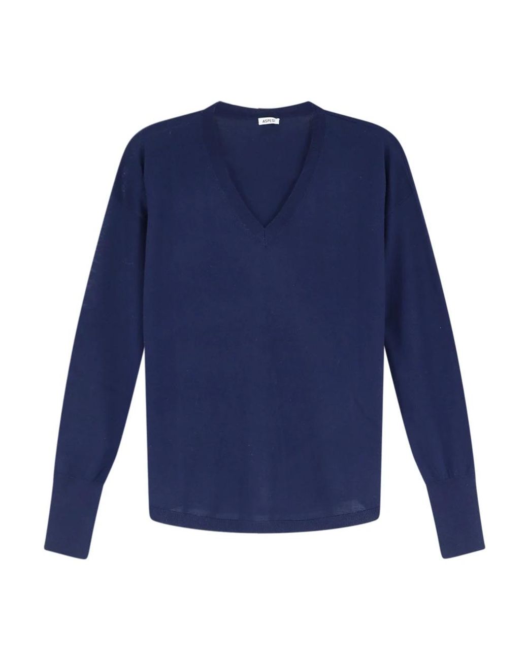 Aspesi Blue V-Neck Knitwear