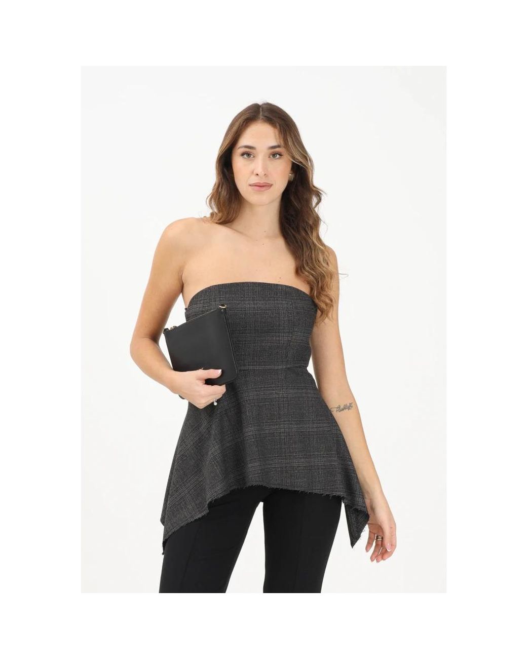 ViCOLO Black Sleeveless Tops