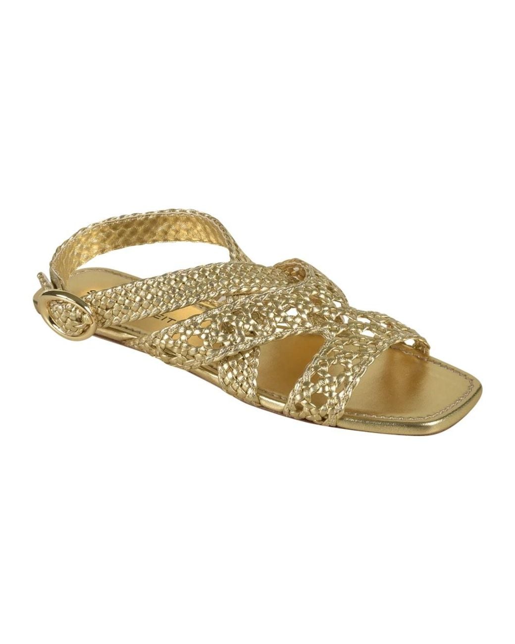 Stuart Weitzman Metallic Flat Sandals