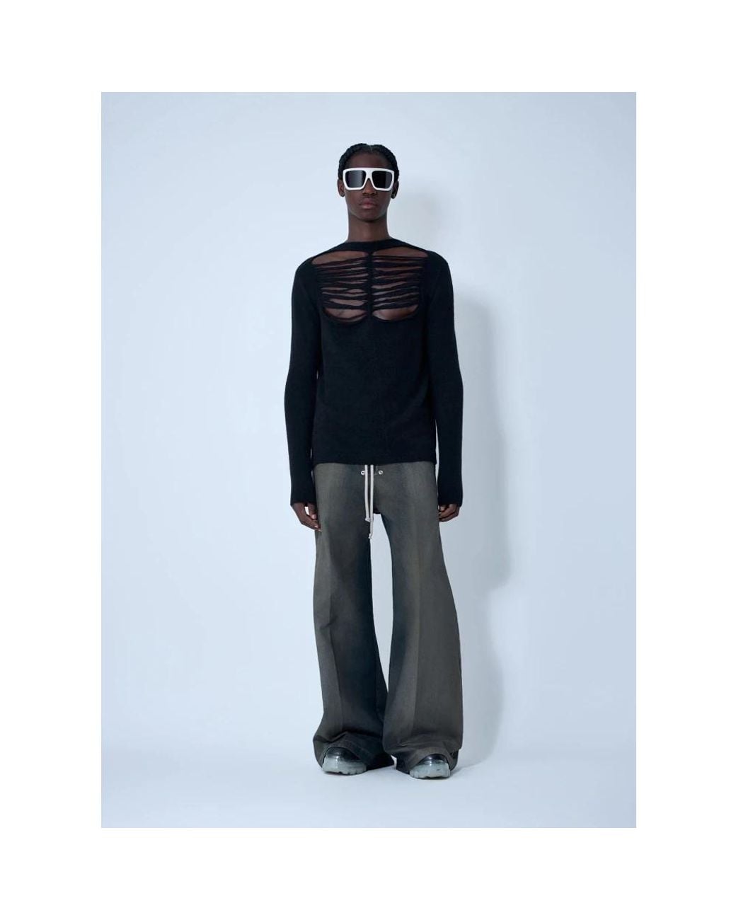 Round-Neck Knitwear Rick Owens de hombre de color Blue