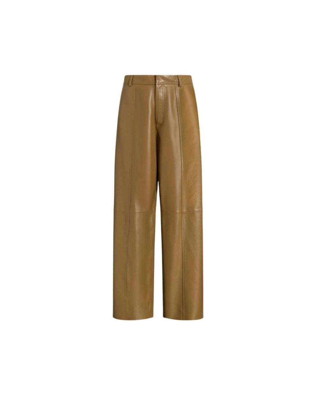 Alberta Ferretti Natural Leather Trousers