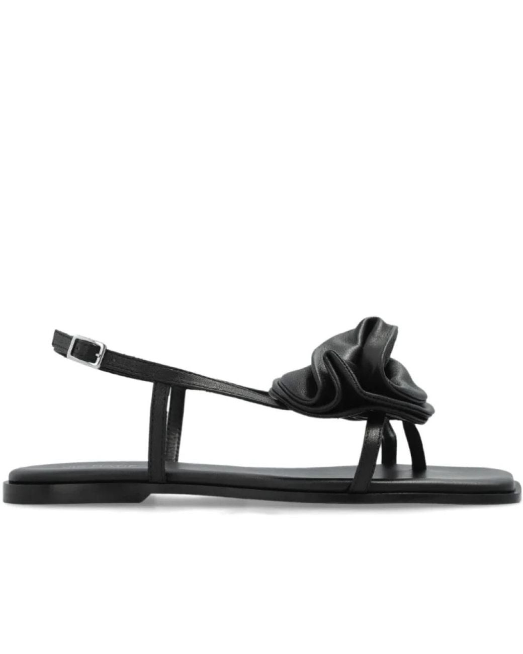 Vic Matié Black Flat Sandals