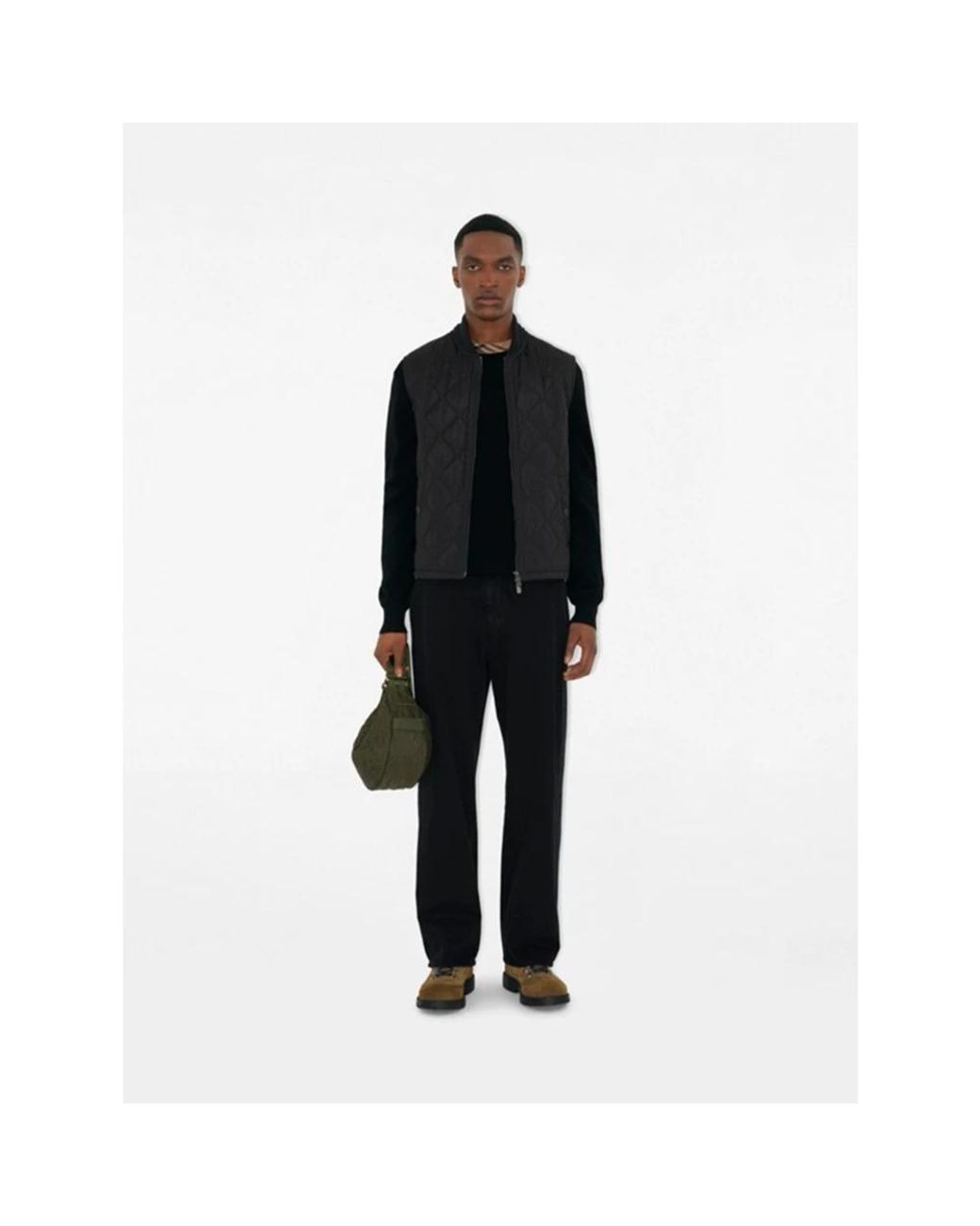 Vests di Burberry in Black da Uomo