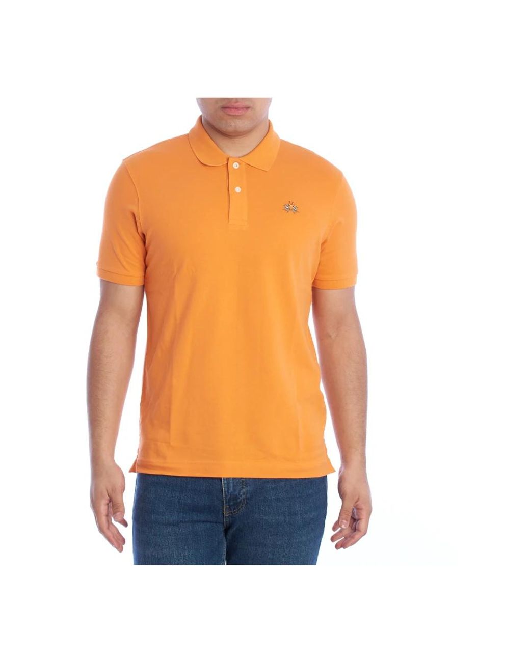 La Martina Orange Polo Shirts for men