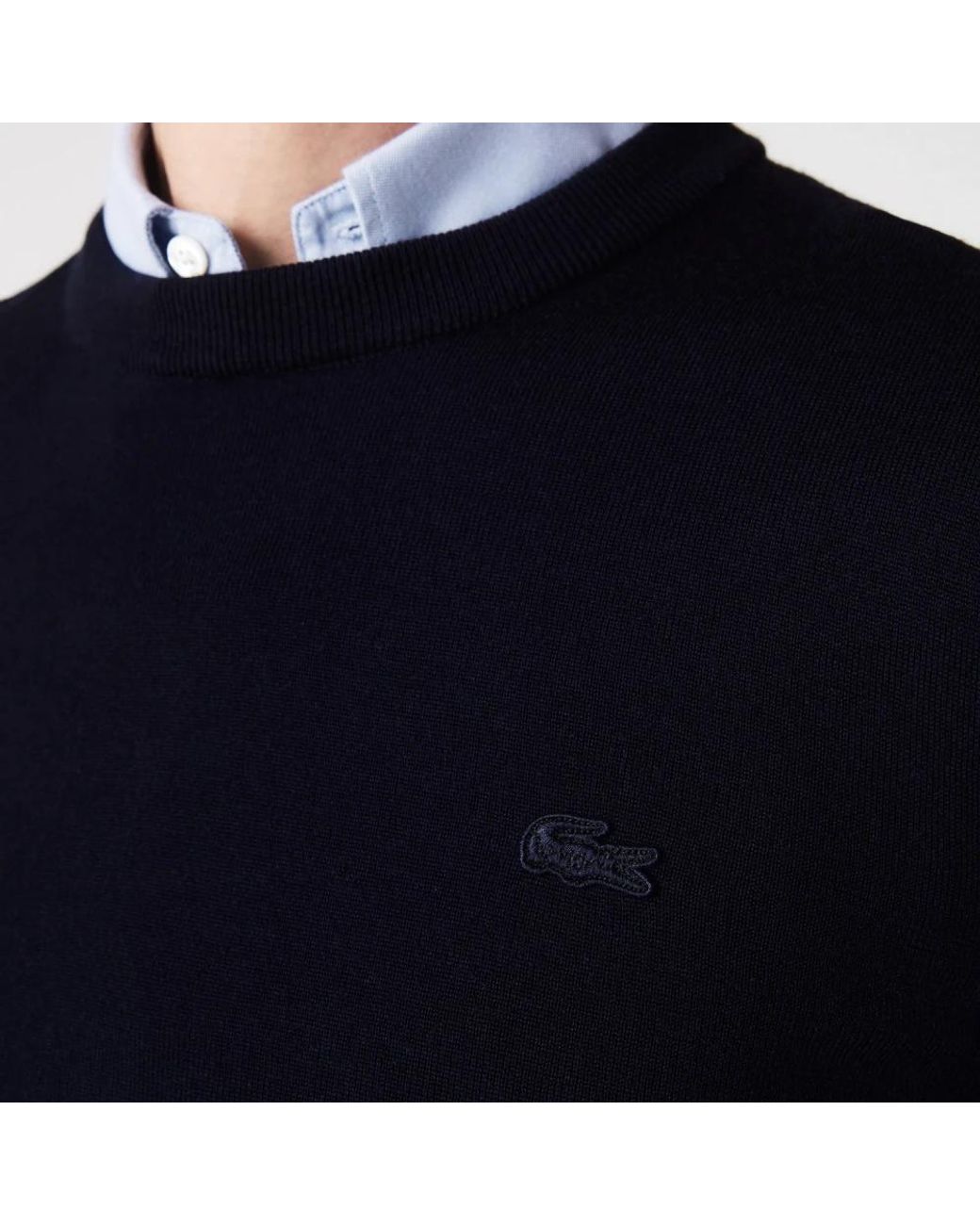 Lacoste Rundhals-Pullover in Blue für Herren