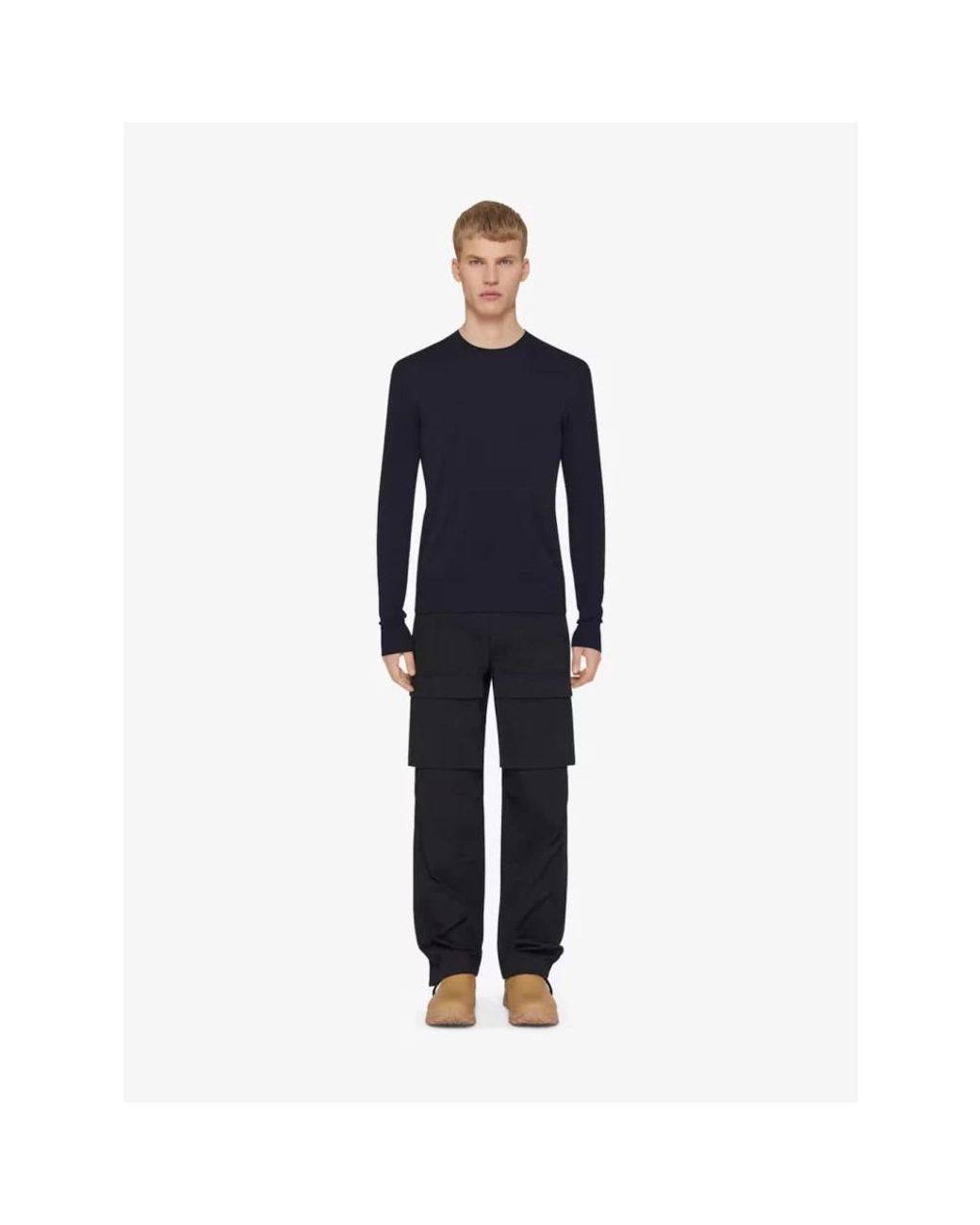 Round-Neck Knitwear Givenchy de hombre de color Blue