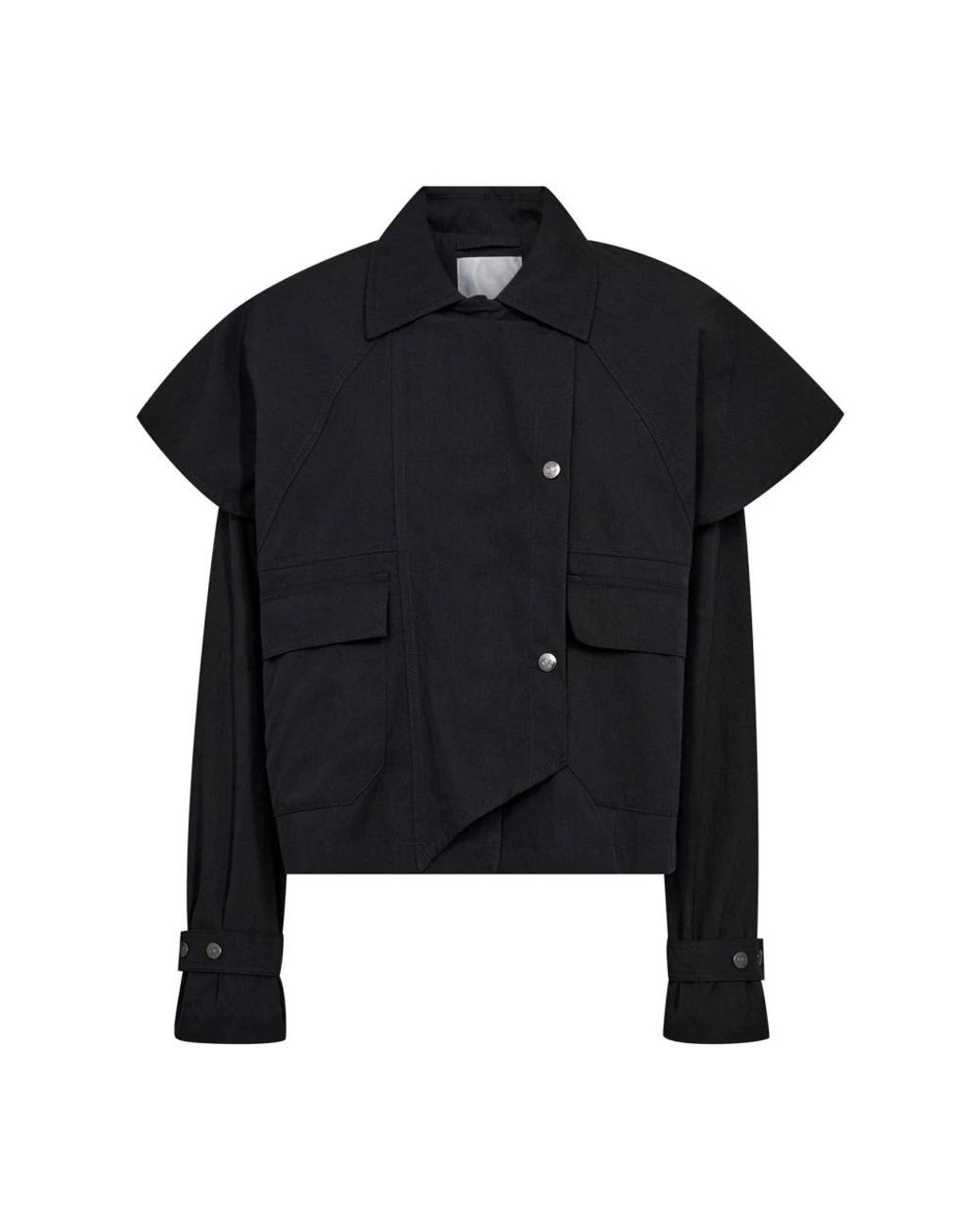 Light Jackets co'couture de color Black