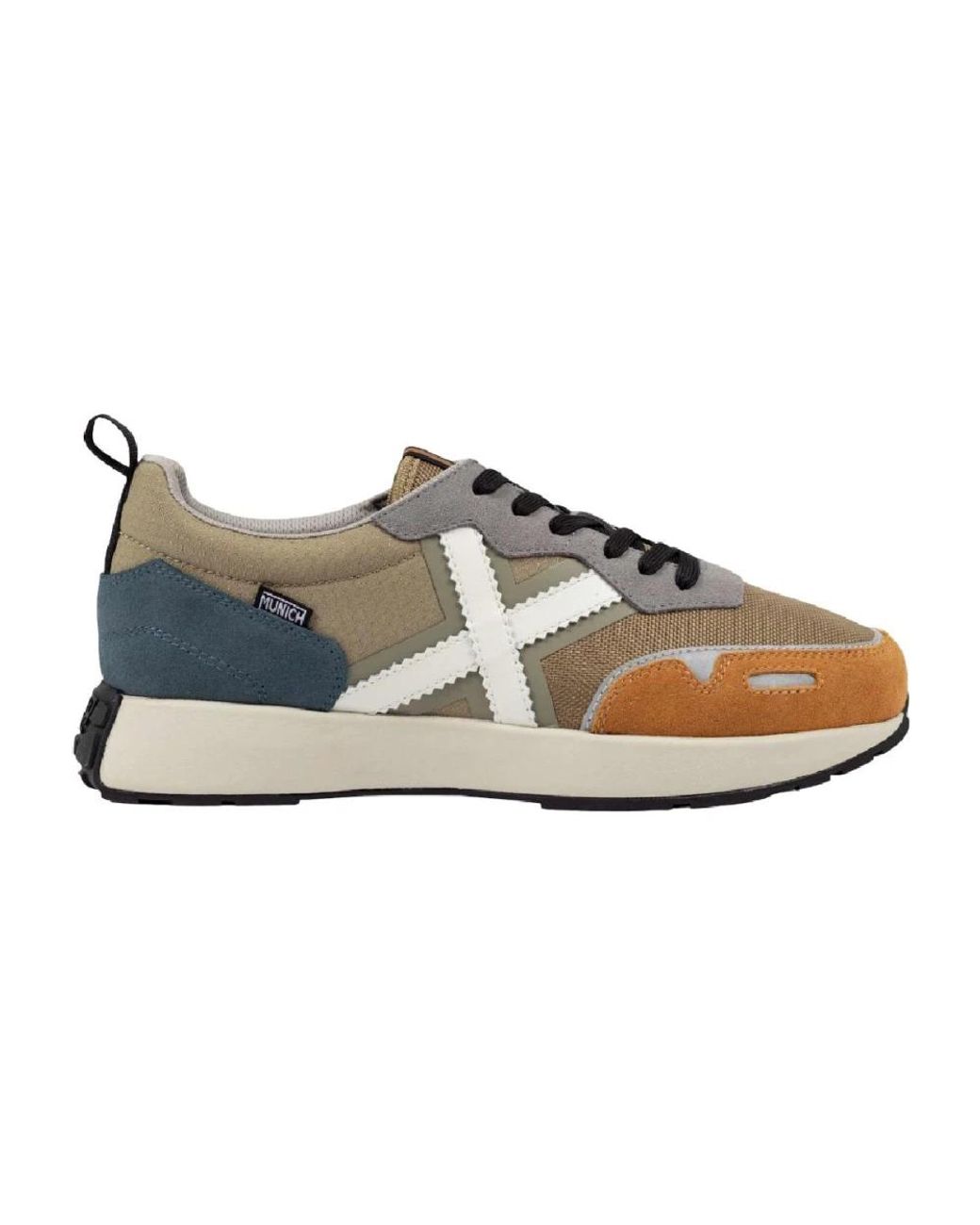 Munich Schoenen ,Veelkleurig ,Suède Sneakers in het Brown voor heren