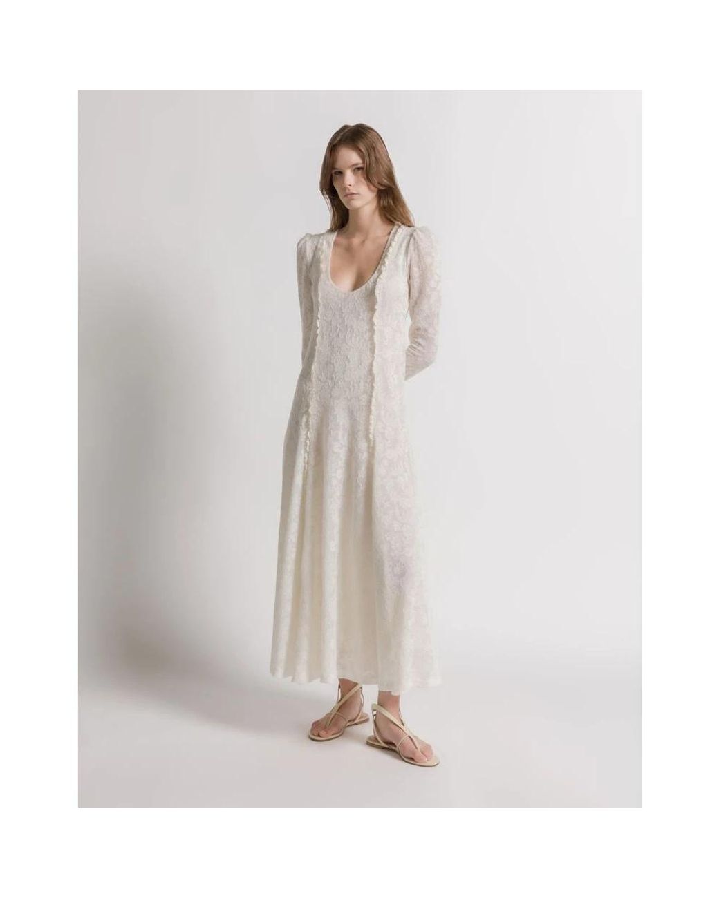 Alberta Ferretti White Midi Dresses