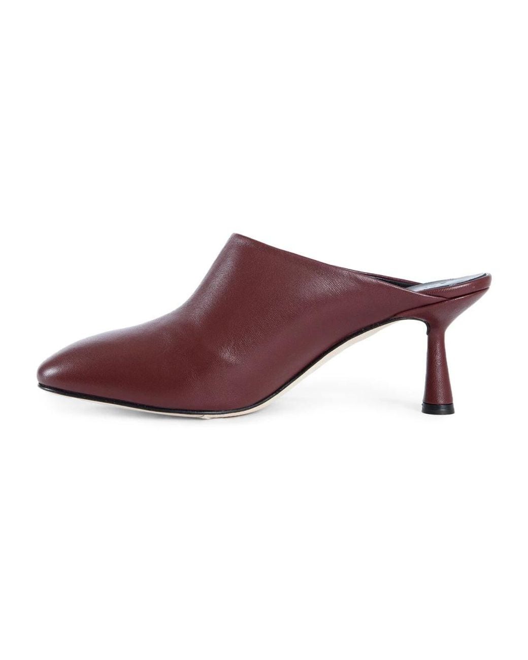 Aeyde Purple Heeled Mules