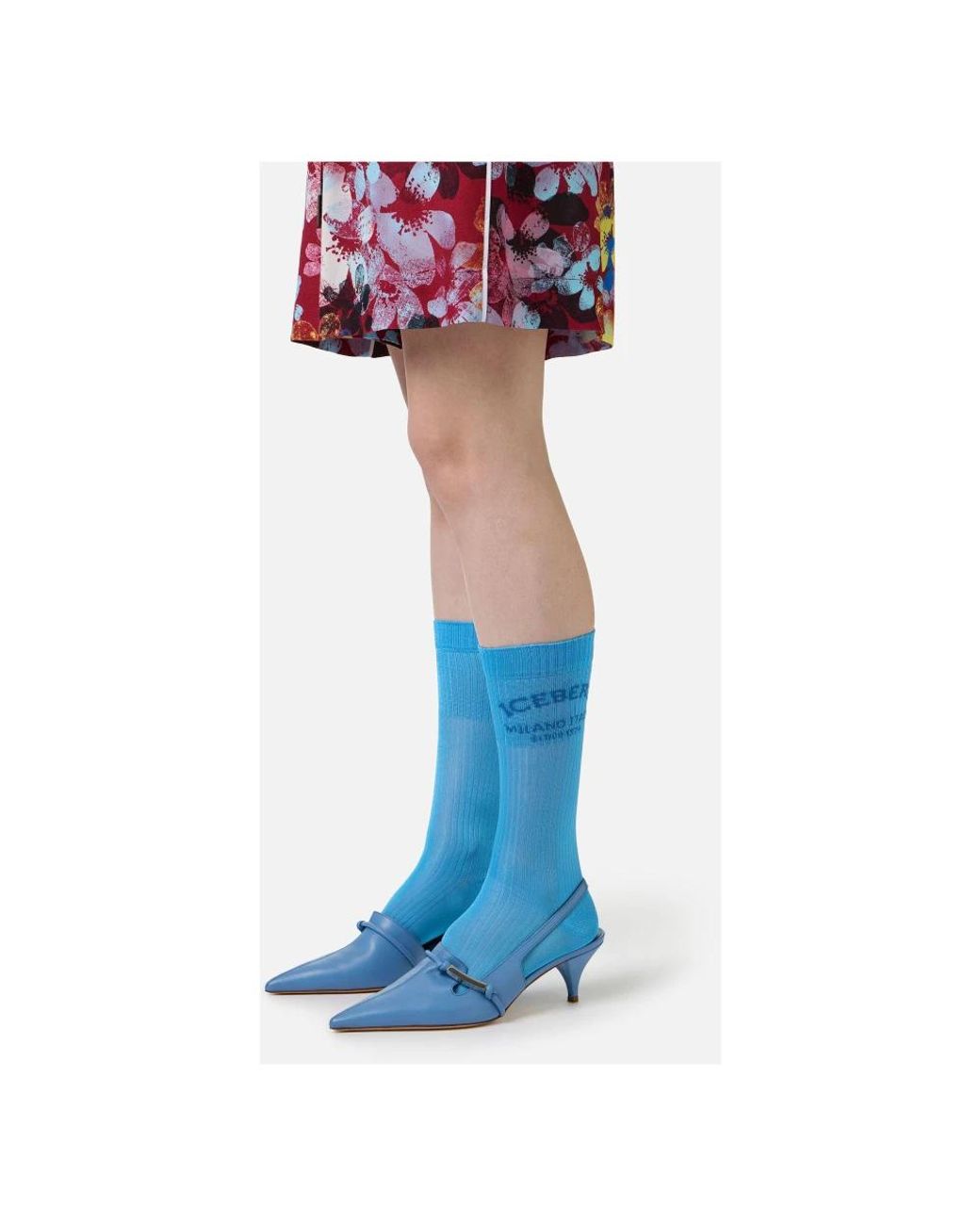 Iceberg Blue Weiche Technische Viskose-Socken