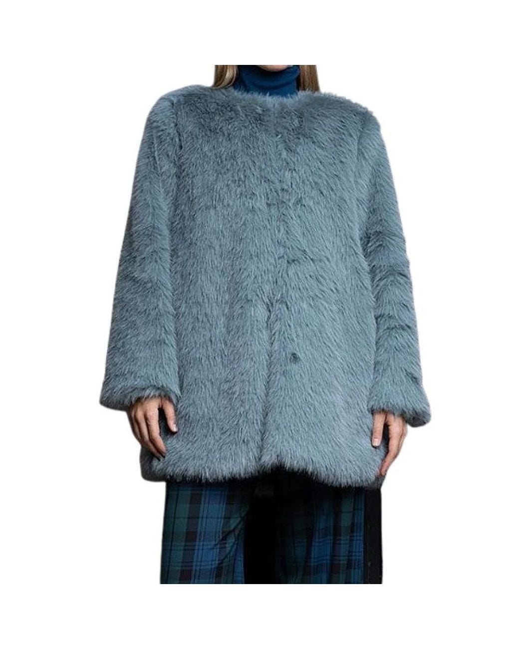 Kaos Blue Faux Fur & Shearling Jackets