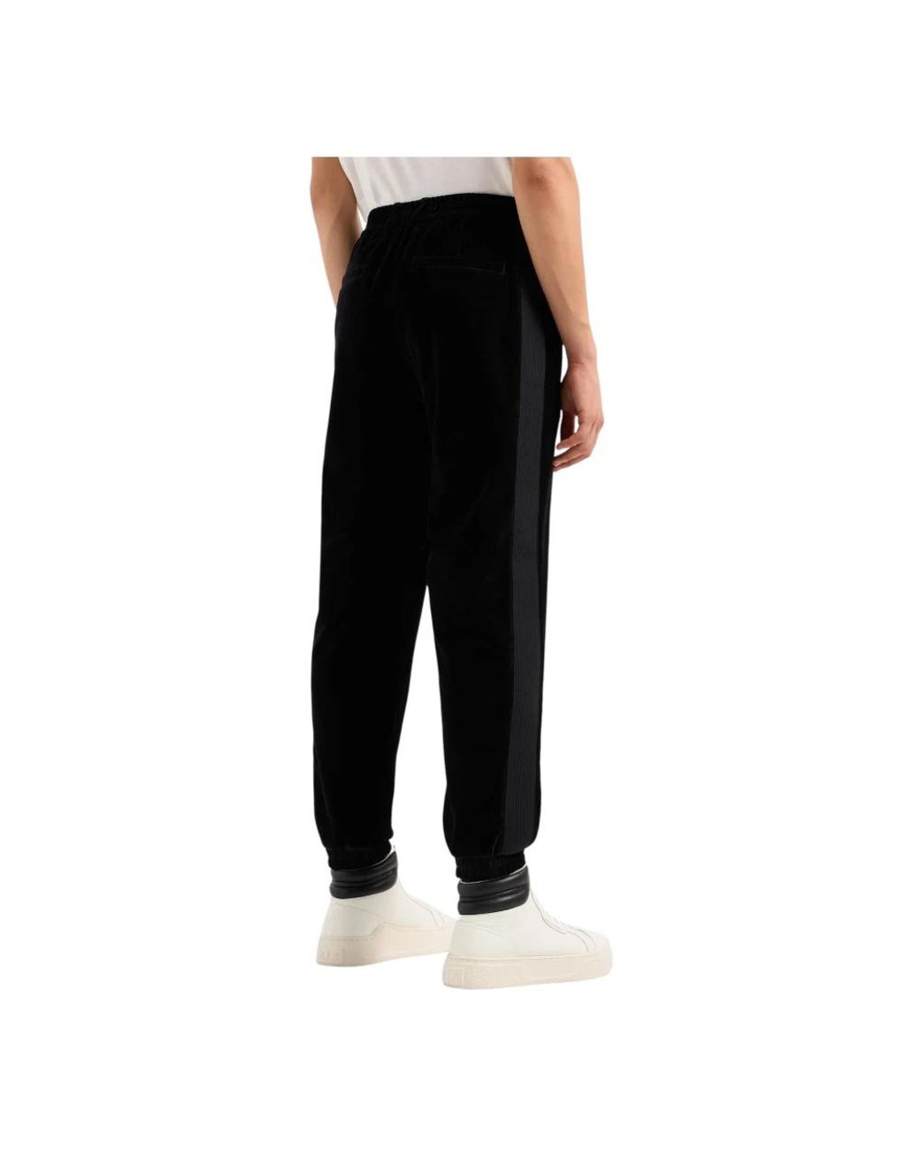 ARMANI EXCHANGE Black Straight Trousers for men
