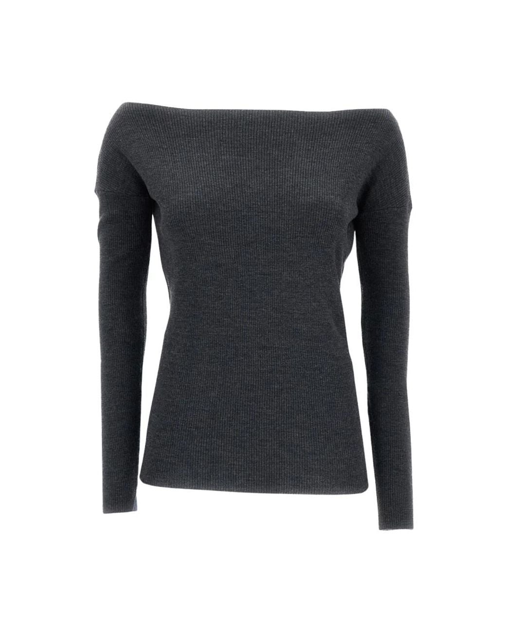 P.A.R.O.S.H. Gray Round-Neck Knitwear