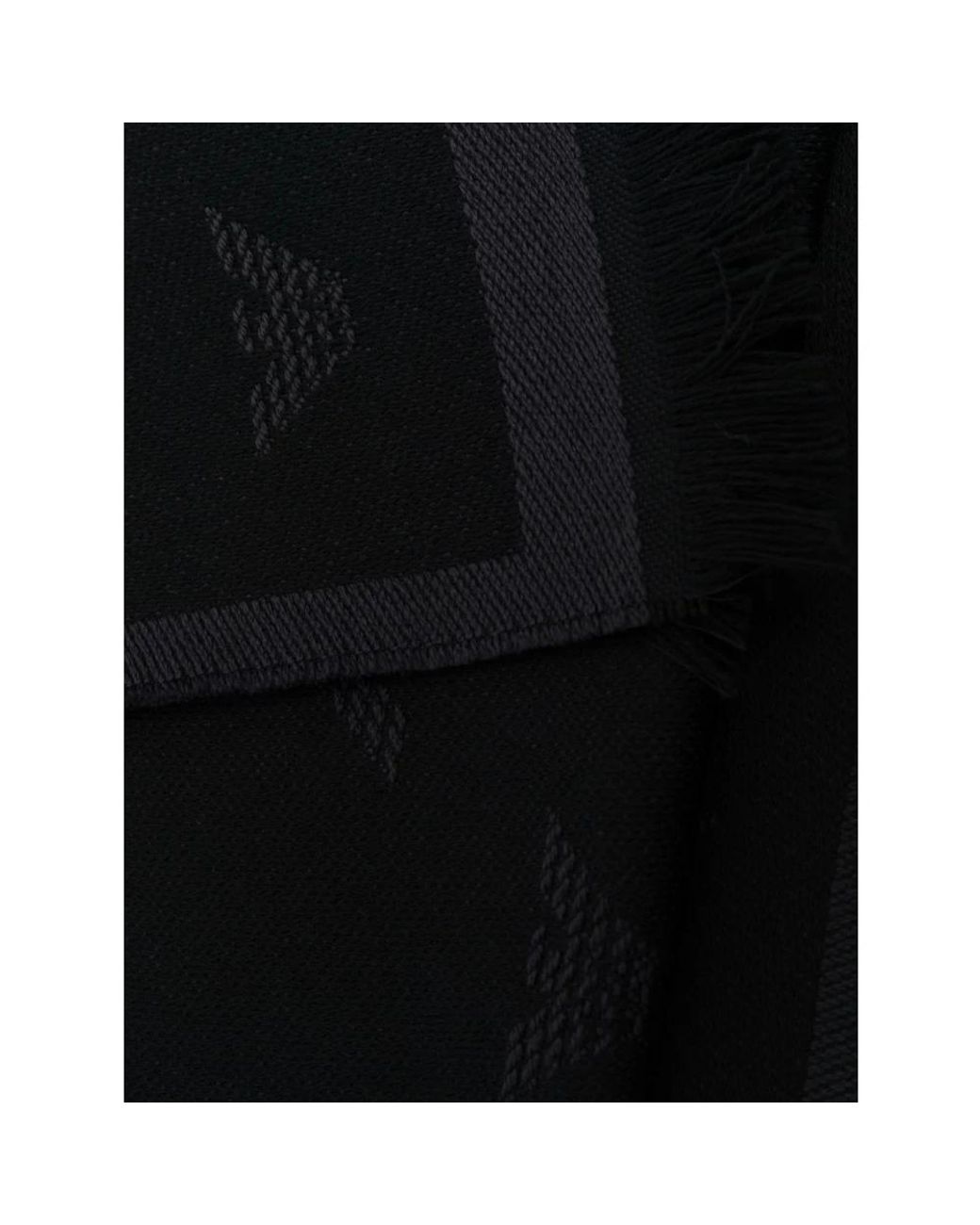 Emporio Armani Black Winter Scarves for men