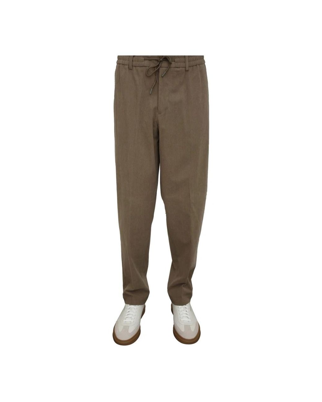 Boss Brown Straight Trousers for men