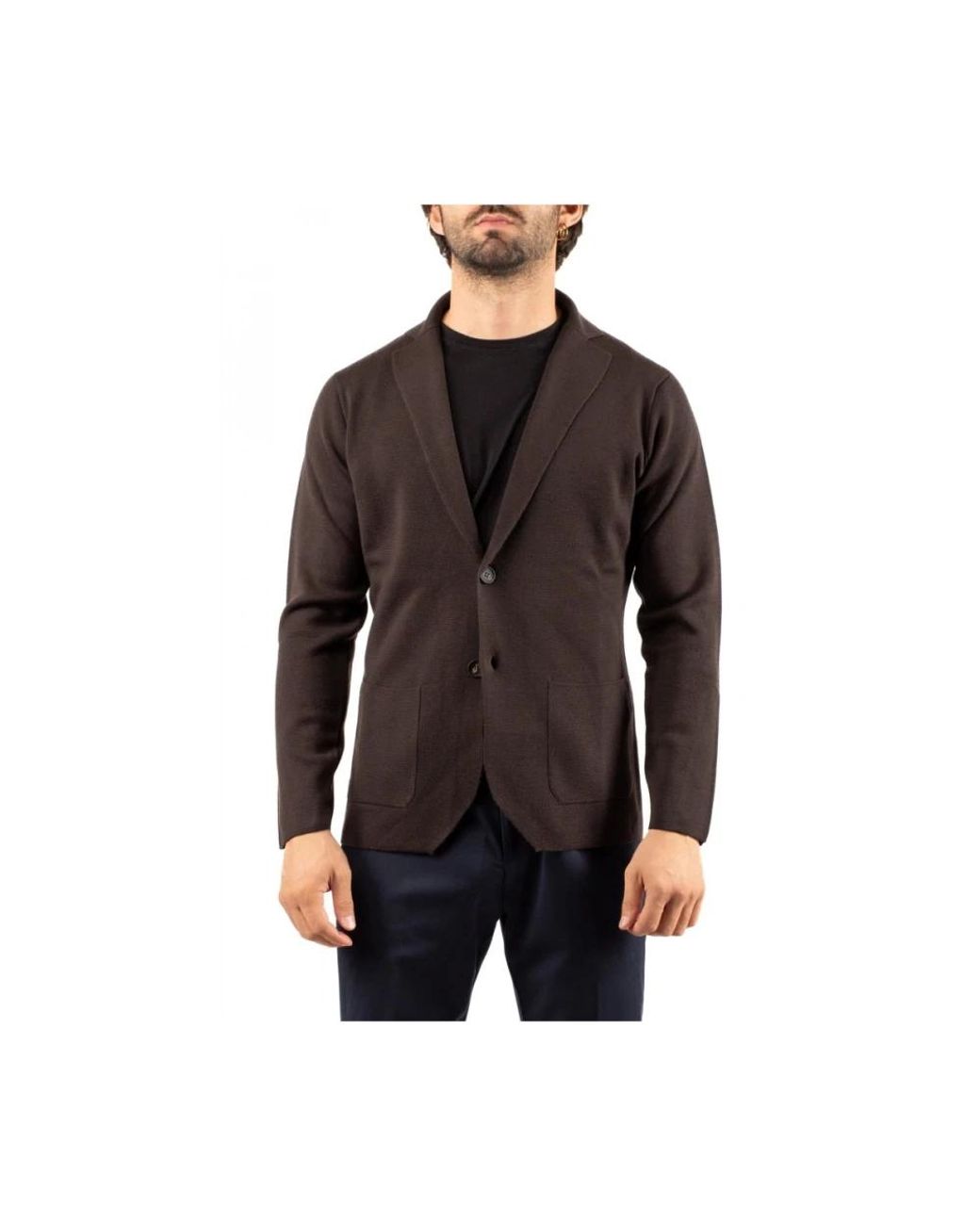 FILIPPO DE LAURENTIIS Black Blazers for men