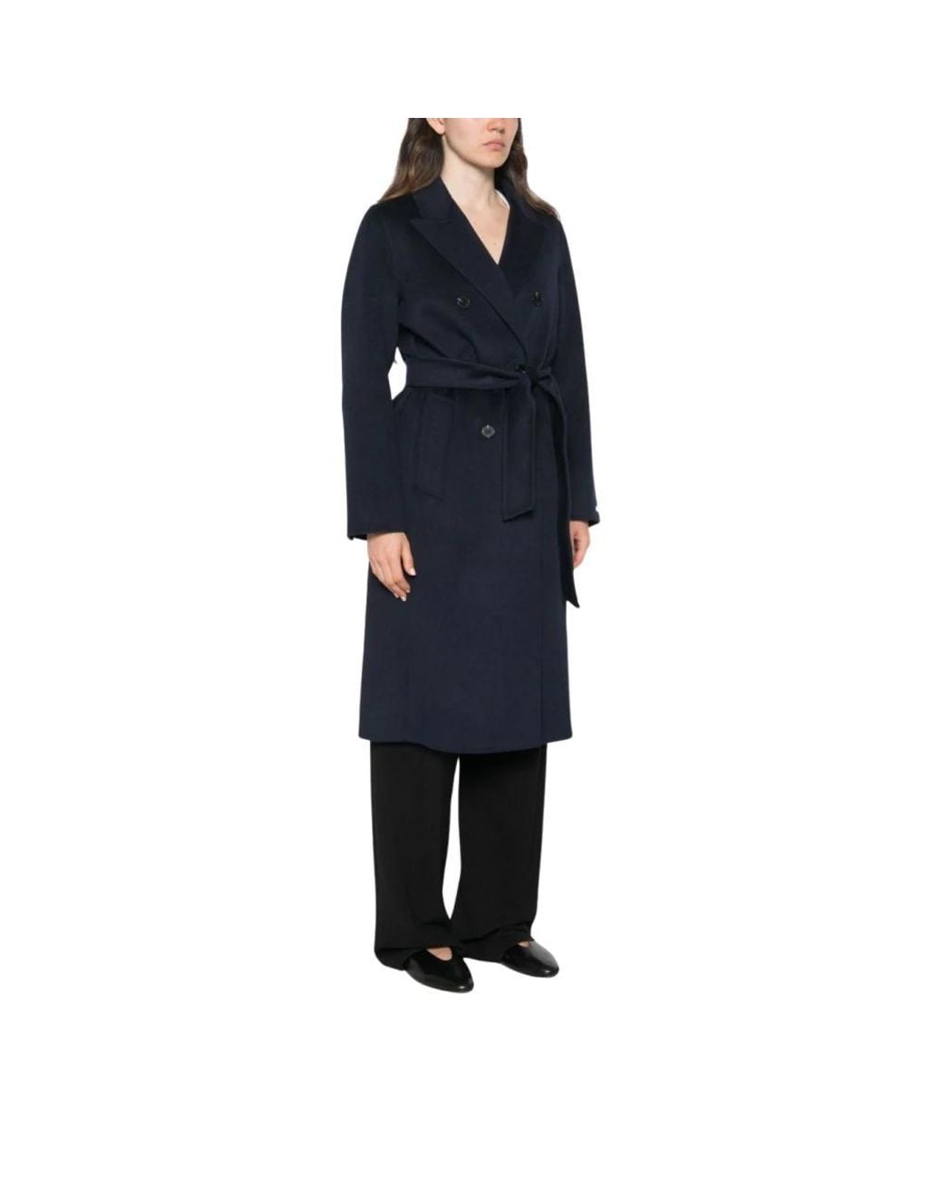 Marella Blue Belted Coats
