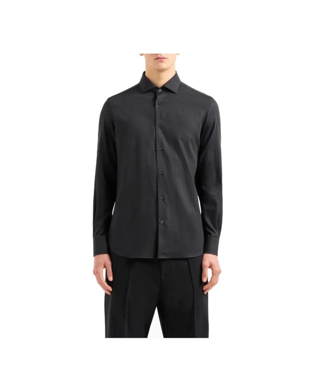 Emporio Armani Black Casual Shirts for men
