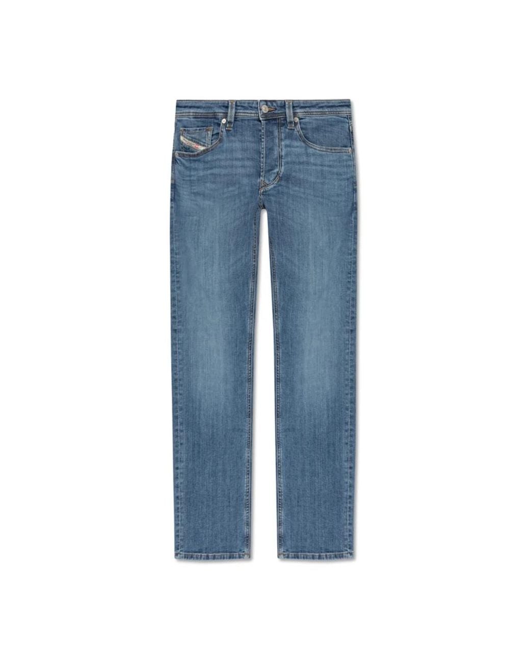 DIESEL Blue Straight Jeans for men