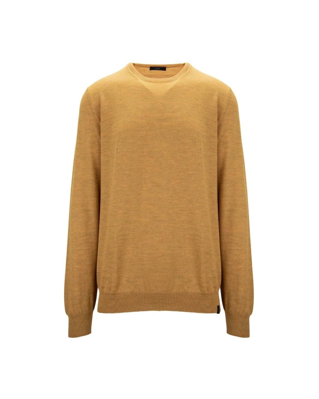 Fay Brown Round-Neck Knitwear for men