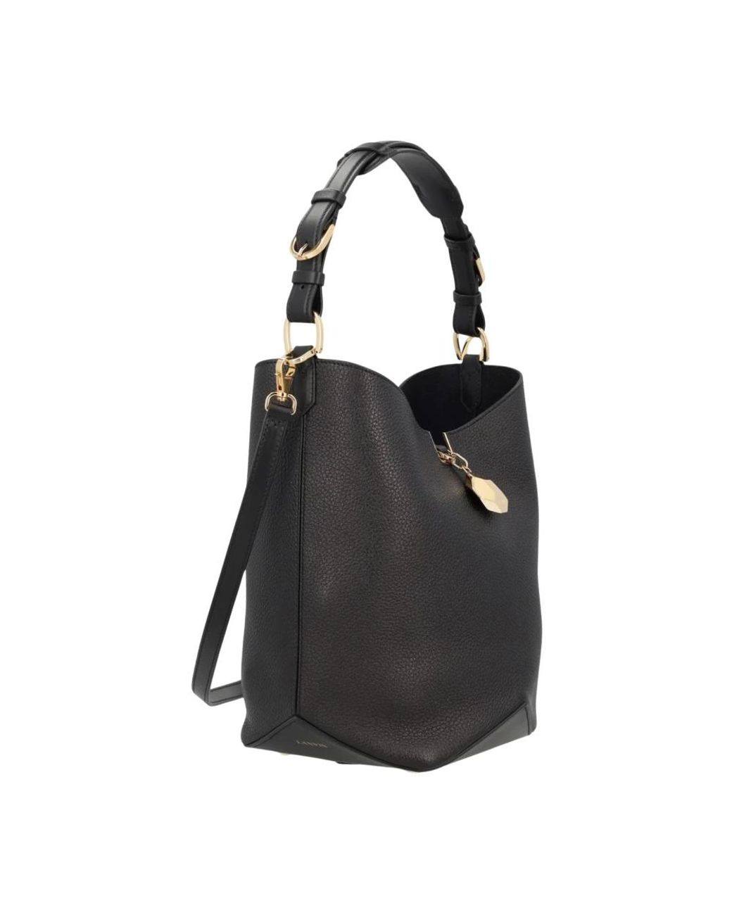 Lanvin Black Catch Medium Bucket Bag
